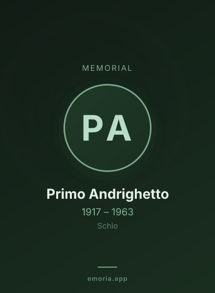 Memorial portrait of Primo Andrighetto