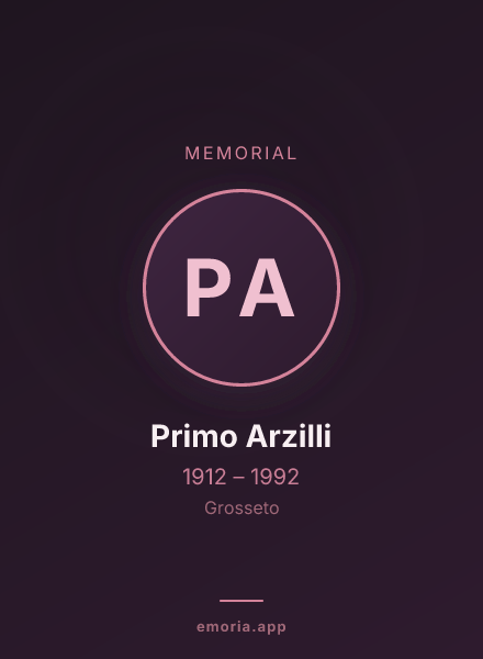 Memorial portrait of Primo Arzilli