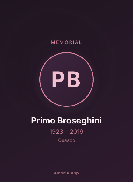 Memorial portrait of Primo Broseghini