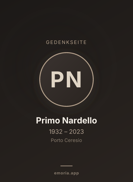 Gedenkportrait von Primo Nardello