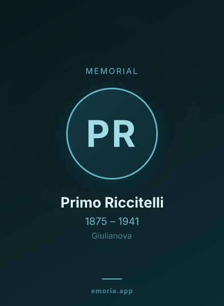 Memorial portrait of Primo Riccitelli