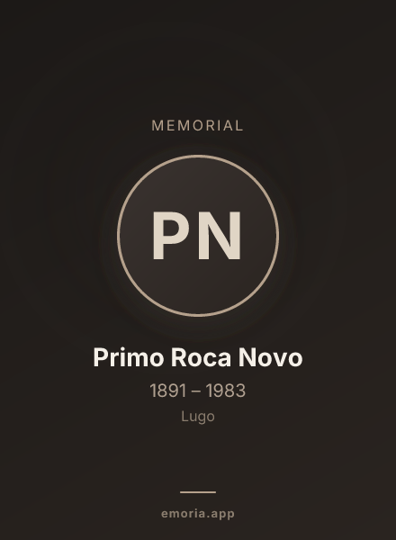 Memorial portrait of Primo Roca Novo