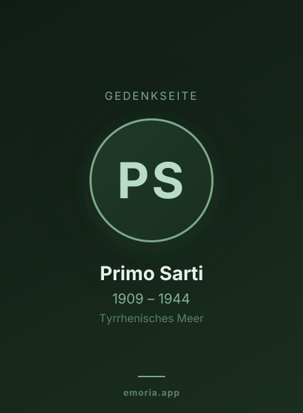 Gedenkportrait von Primo Sarti