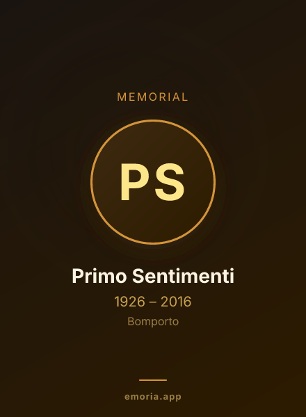 Memorial portrait of Primo Sentimenti