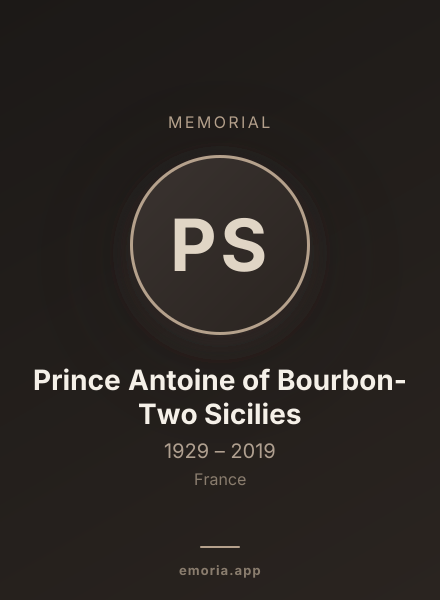 Memorial portrait of Prince Antoine of Bourbon-Two Sicilies