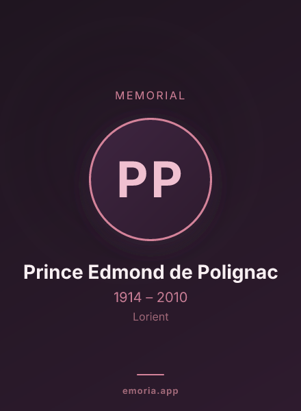 Memorial portrait of Prince Edmond de Polignac