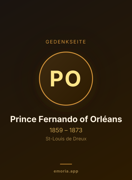 Gedenkportrait von Prince Fernando of Orléans