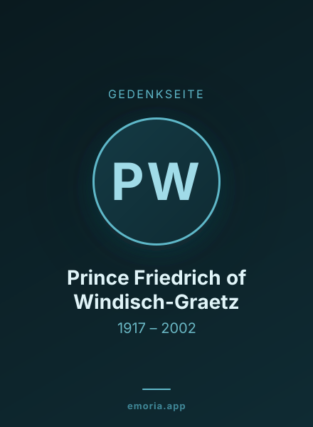 Gedenkportrait von Prince Friedrich of Windisch-Graetz