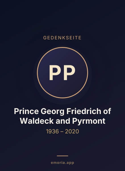 Gedenkportrait von Prince Georg Friedrich of Waldeck and Pyrmont
