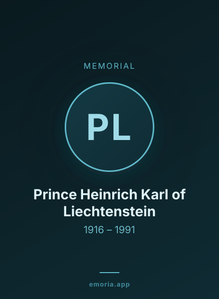 Memorial portrait of Prince Heinrich Karl of Liechtenstein