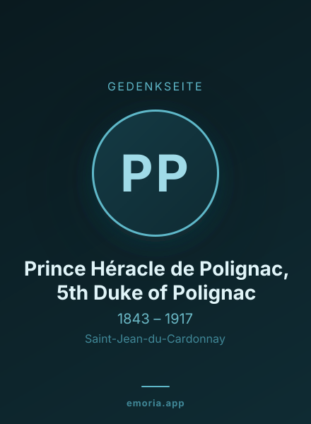 Gedenkportrait von Prince Héracle de Polignac, 5th Duke of Polignac