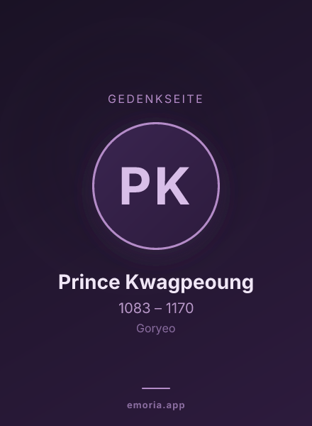 Gedenkportrait von Prince Kwagpeoung