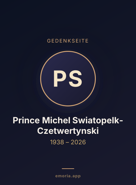 Gedenkportrait von Prince Michel Swiatopelk-Czetwertynski