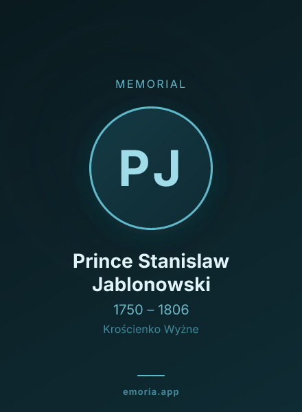 Memorial portrait of Prince Stanislaw Jablonowski
