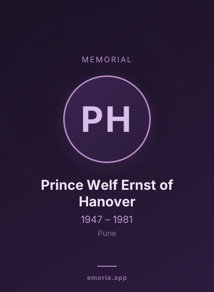 Memorial portrait of Prince Welf Ernst of Hanover
