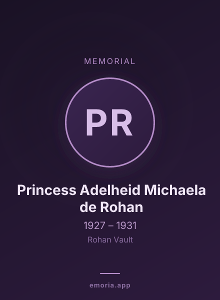 Memorial portrait of Princess Adelheid Michaela de Rohan