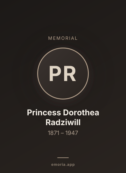 Memorial portrait of Princess Dorothea Radziwill