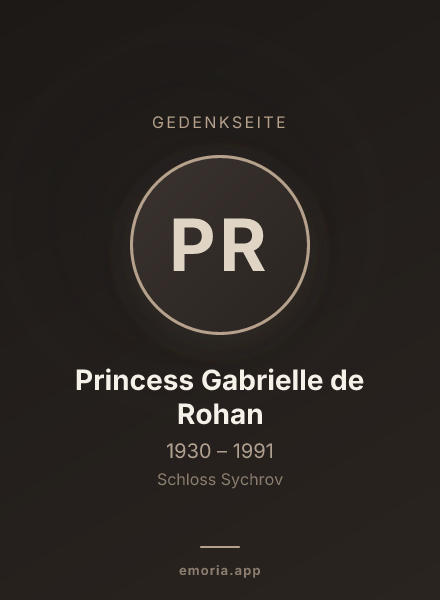 Gedenkportrait von Princess Gabrielle de Rohan