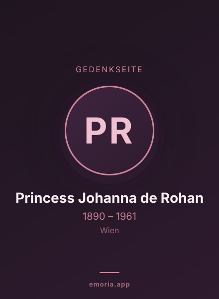 Gedenkportrait von Princess Johanna de Rohan
