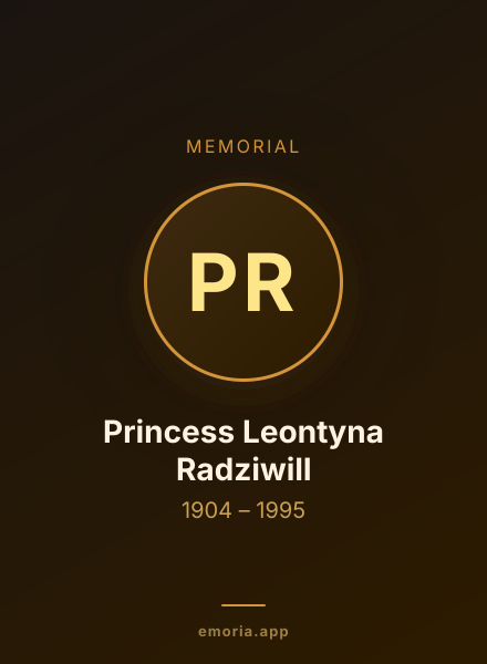 Memorial portrait of Princess Leontyna Radziwill