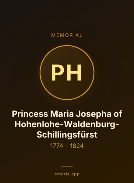 Memorial portrait of Princess Maria Josepha of Hohenlohe-Waldenburg-Schillingsfürst