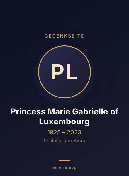 Gedenkportrait von Princess Marie Gabrielle of Luxembourg