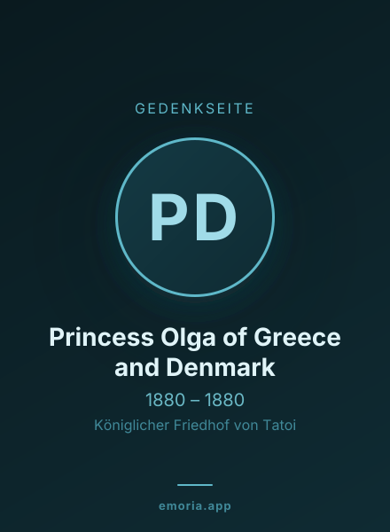 Gedenkportrait von Princess Olga of Greece and Denmark