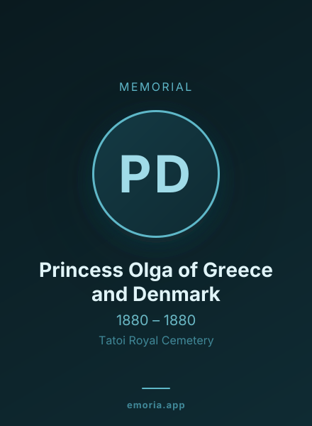Memorial portrait of Princess Olga of Greece and Denmark