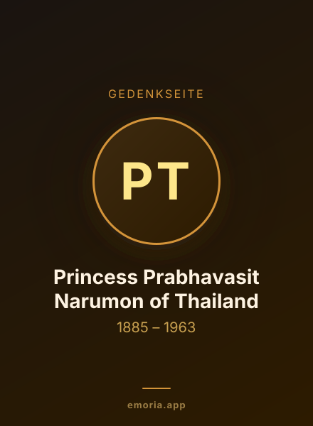Gedenkportrait von Princess Prabhavasit Narumon of Thailand