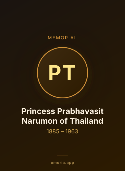 Memorial portrait of Princess Prabhavasit Narumon of Thailand