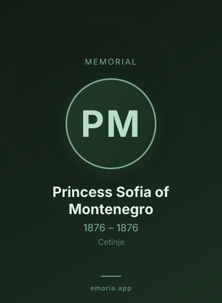 Memorial portrait of Princess Sofia of Montenegro