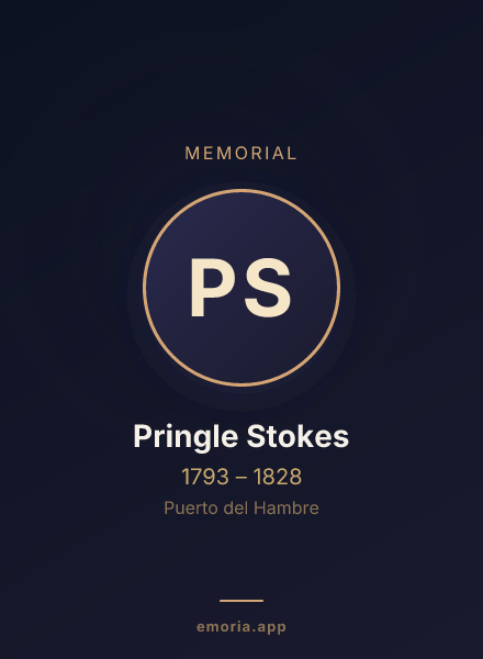 Memorial portrait of Pringle Stokes