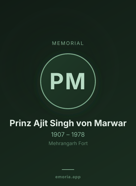 Memorial portrait of Prinz Ajit Singh von Marwar
