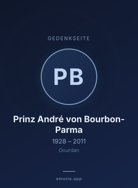 Gedenkportrait von Prinz André von Bourbon-Parma