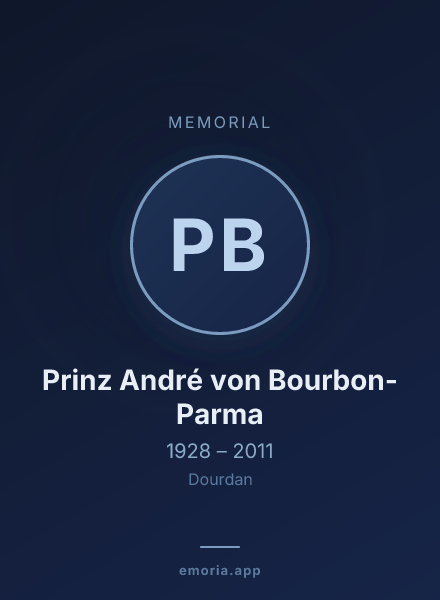 Memorial portrait of Prinz André von Bourbon-Parma