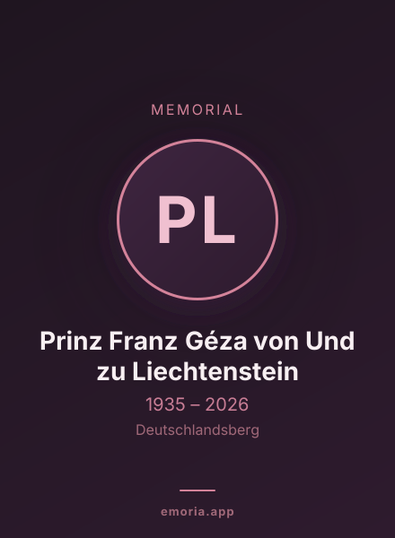 Memorial portrait of Prinz Franz Géza von Und zu Liechtenstein