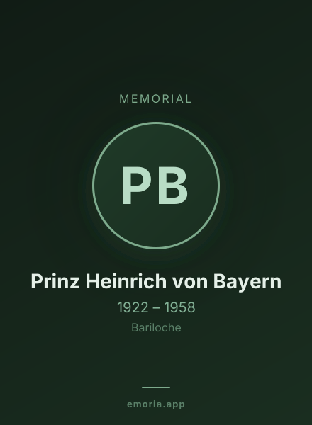 Memorial portrait of Prinz Heinrich von Bayern