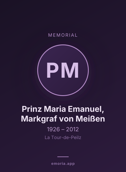Memorial portrait of Prinz Maria Emanuel, Markgraf von Meißen