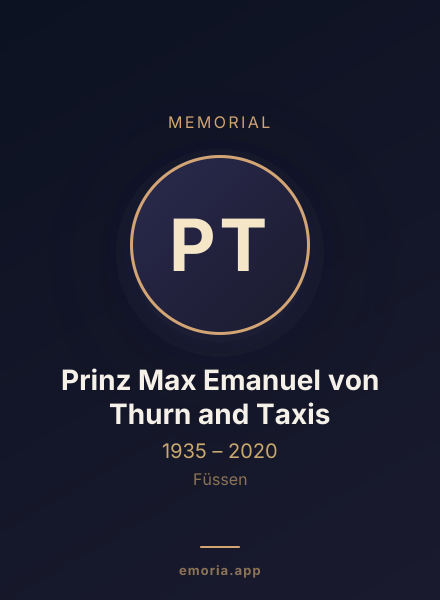 Memorial portrait of Prinz Max Emanuel von Thurn and Taxis