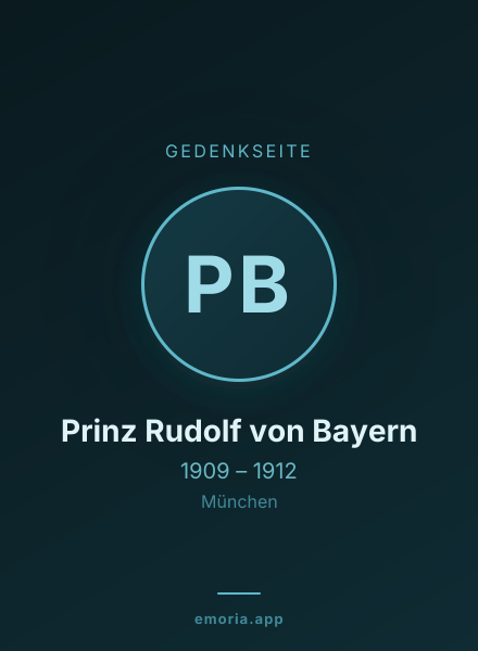 Gedenkportrait von Prinz Rudolf von Bayern