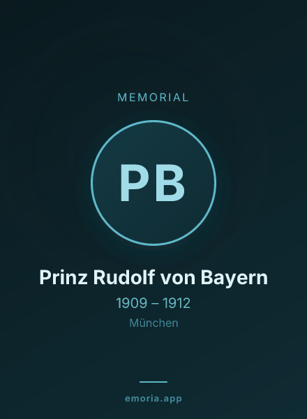 Memorial portrait of Prinz Rudolf von Bayern