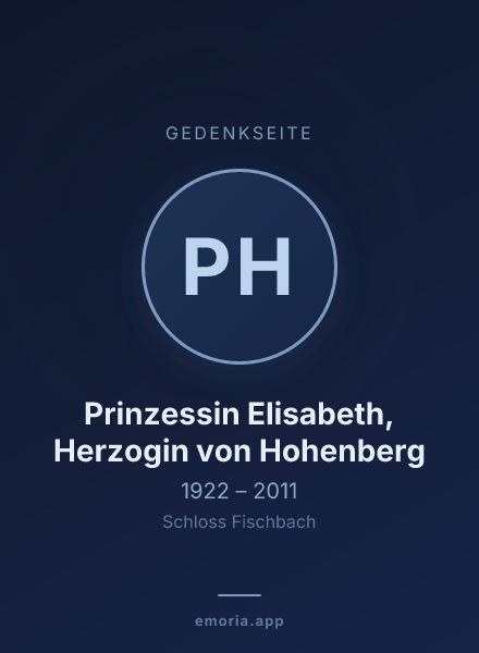 Gedenkportrait von Prinzessin Elisabeth, Herzogin von Hohenberg