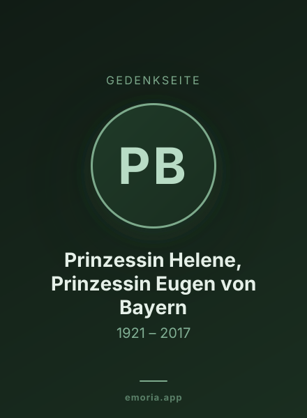 Gedenkportrait von Prinzessin Helene, Prinzessin Eugen von Bayern