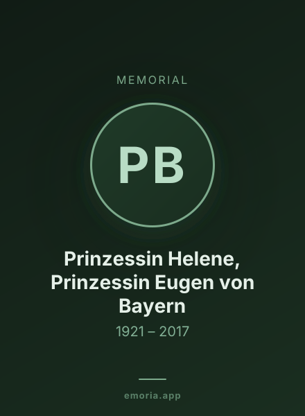 Memorial portrait of Prinzessin Helene, Prinzessin Eugen von Bayern