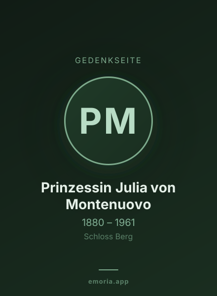 Gedenkportrait von Prinzessin Julia von Montenuovo