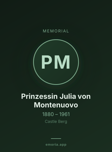 Memorial portrait of Prinzessin Julia von Montenuovo