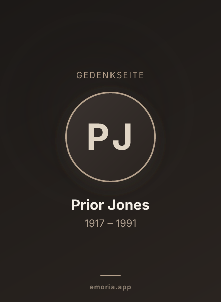 Gedenkportrait von Prior Jones