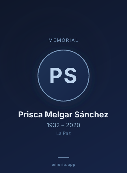 Memorial portrait of Prisca Melgar Sánchez