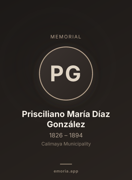 Memorial portrait of Prisciliano María Díaz González