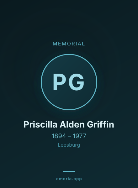 Memorial portrait of Priscilla Alden Griffin